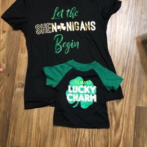 Two st Patrick shirts